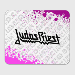 Прямоугольный коврик для мышки Judas Priest rock Legends: надпись и символ
