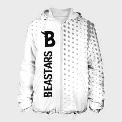 Мужская куртка 3D Beastars glitch на светлом фоне: по-вертикали