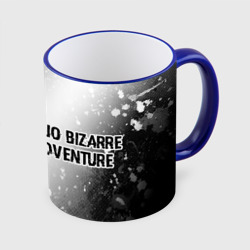 JoJo Bizarre Adventure glitch на светлом фоне: надпись и символ – Кружка с полной запечаткой с принтом купить