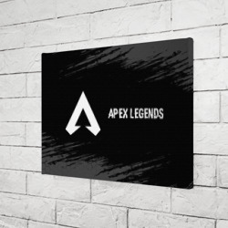 Холст прямоугольный Apex Legends glitch на темном фоне: надпись и символ - фото 2