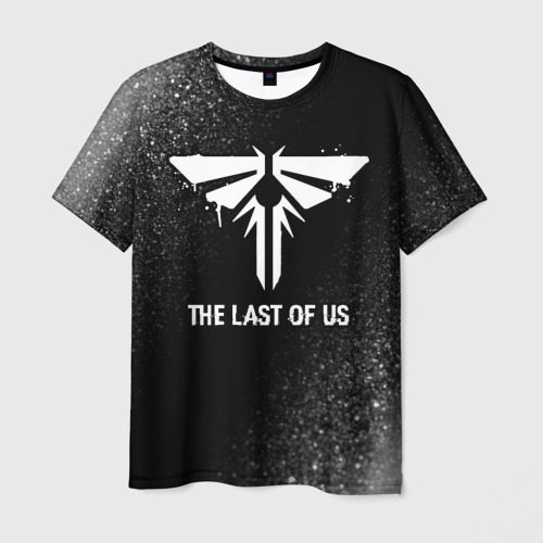 Мужская футболка 3D с принтом The Last Of Us glitch на темном фоне, вид спереди #2