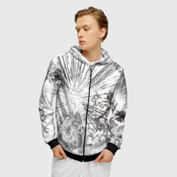 Мужская толстовка 3D на молнии Техно - фото 2