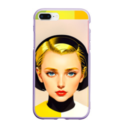 Чехол для iPhone 7Plus/8 Plus матовый Девушка с жёлтыми волосами конструктивизм