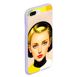 Чехол для iPhone 7Plus/8 Plus матовый Девушка с жёлтыми волосами конструктивизм - фото 2