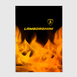 Постер Lamborghini - gold gradient: символ сверху