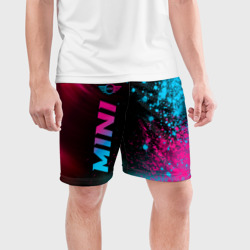 Мужские шорты спортивные Mini - neon gradient: по-вертикали - фото 2