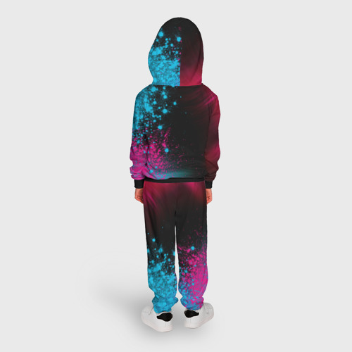 Детский костюм с толстовкой 3D Mini - neon gradient: по-вертикали, цвет черный - фото 4
