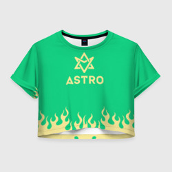 Женская футболка Crop-top 3D Astro fire