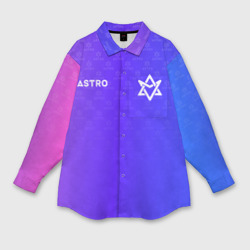 Женская рубашка oversize 3D Astro pattern