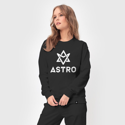 Женский костюм хлопок Astro logo, цвет черный - фото 5