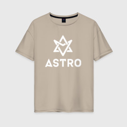 Женская футболка хлопок Oversize Astro logo