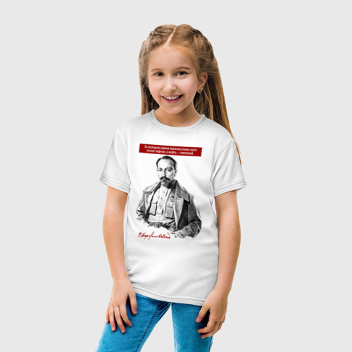 Детская футболка хлопок Феликс Дзержинский, цвет белый - фото 5