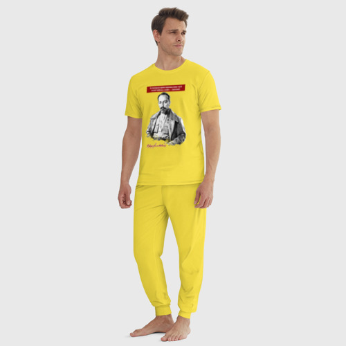 Мужская пижама хлопок с принтом Феликс Дзержинский, вид сбоку #3