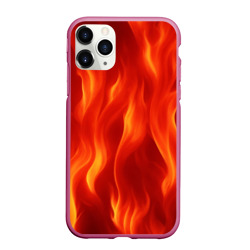 Чехол для iPhone 11 Pro Max матовый Огонь рыжий