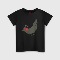 Детская футболка хлопок Music bird