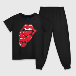 Детская пижама хлопок The Rolling Stones tongue band
