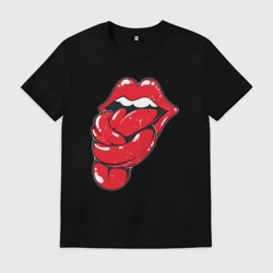 Мужская футболка хлопок The Rolling Stones tongue band