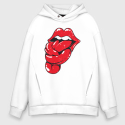 Мужское худи Oversize хлопок The Rolling Stones tongue band