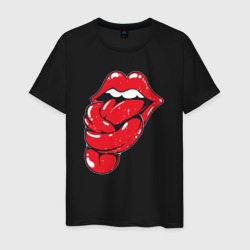 Мужская футболка хлопок The Rolling Stones tongue band