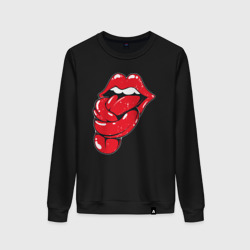 Женский свитшот хлопок The Rolling Stones tongue band