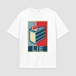 Женская футболка Oversize хлопок premium Lie pie
