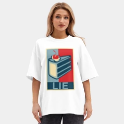 Женская футболка Oversize хлопок premium Lie pie - фото 2