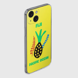 Чехол для iPhone 15 силиконовый с защитой камеры Фиджи - Тихий океан - фото 2