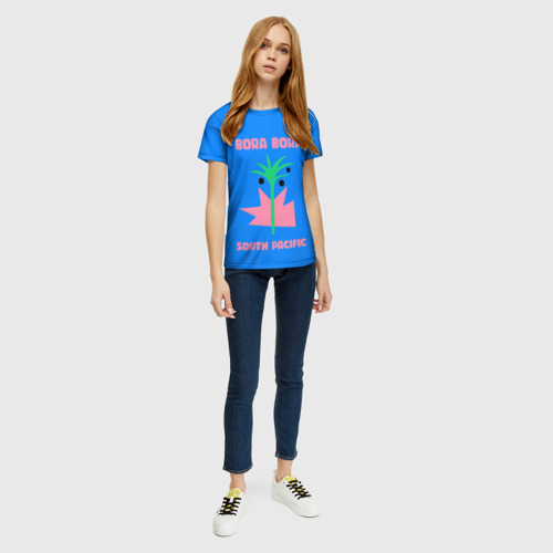 Женская футболка 3D Бора-Бора - Тихий океан, цвет 3D печать - фото 5