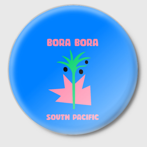 Значок Бора-Бора - Тихий океан, цвет белый