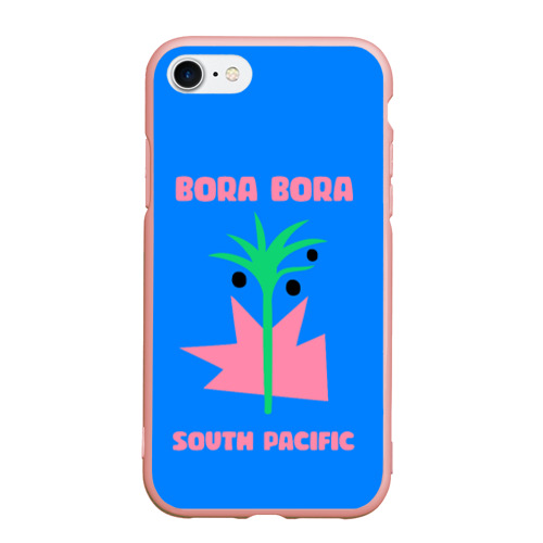 Чехол для iPhone 7/8 матовый с принтом Бора-Бора - Тихий океан, вид спереди #2
