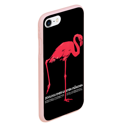 Чехол для iPhone 7/8 матовый с принтом Фламинго - Мюнхен, вид сбоку #3