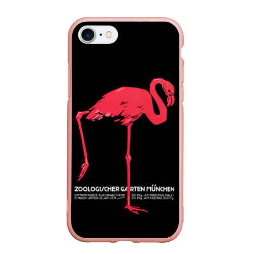 Чехол для iPhone 7/8 матовый с принтом Фламинго - Мюнхен, вид спереди #2