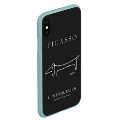 Чехол для iPhone XS Max матовый Собака на черном - Пабло Пикассо - фото 2