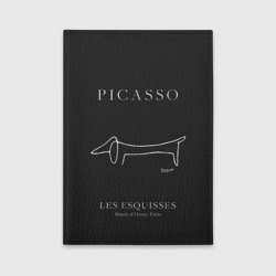 Собака на черном - Пабло Пикассо – Обложка для автодокументов с принтом купить со скидкой в -20%