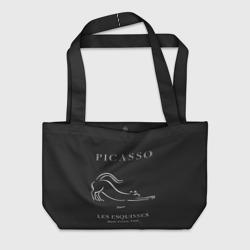 Пляжная сумка 3D Кот на черном - Пабло Пикассо