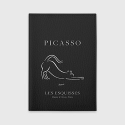 Обложка для автодокументов Кот на черном - Пабло Пикассо