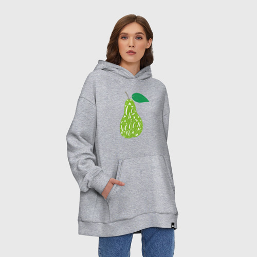 Худи SuperOversize хлопок Vegan pear, цвет меланж - фото 3