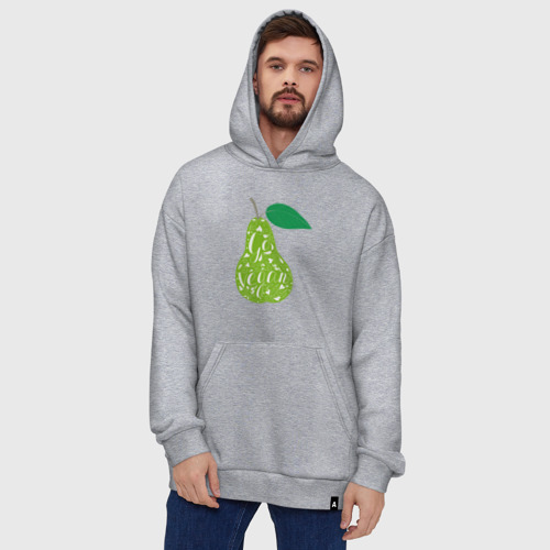 Худи SuperOversize хлопок Vegan pear, цвет меланж - фото 5