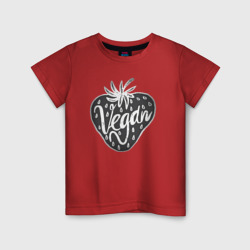 Детская футболка хлопок Vegan strawberry