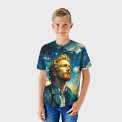 Детская футболка 3D Прекрасный Винсент Ван Гог - фото 2