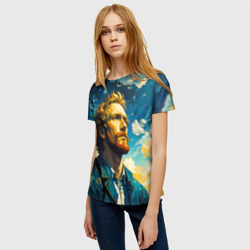 Женская футболка 3D Прекрасный Винсент Ван Гог - фото 2