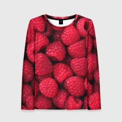 Женский лонгслив 3D Малина - паттерн