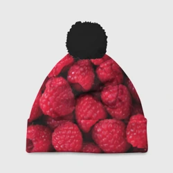 Шапка 3D c помпоном Малина - паттерн