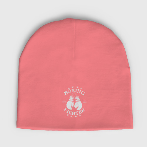 Женская шапка демисезонная Boxing fighter, цвет розовый
