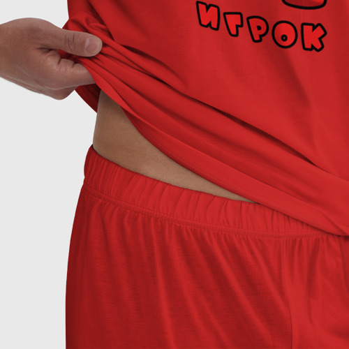 Мужская пижама хлопок Игрок из Among Us Logic, цвет красный - фото 6