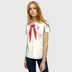 Женская футболка 3D Пионер с галстуком - фото 2
