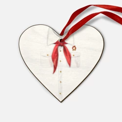 Деревянная игрушка Сердце Пионер с галстуком