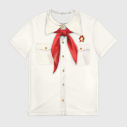 Мужская футболка 3D Пионер с галстуком