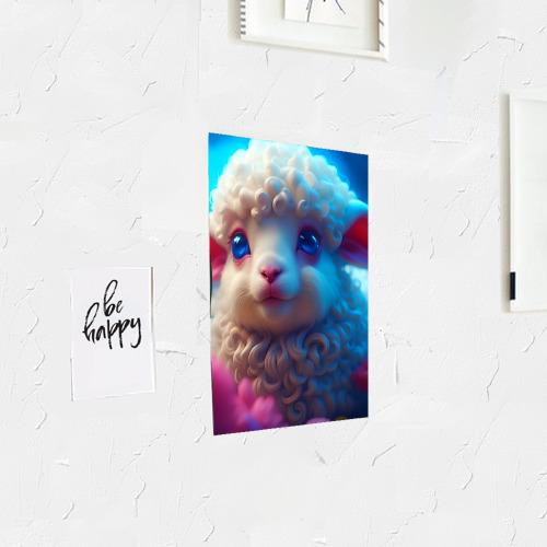 Постер Очаровательная овечка - нейросеть - фото 3