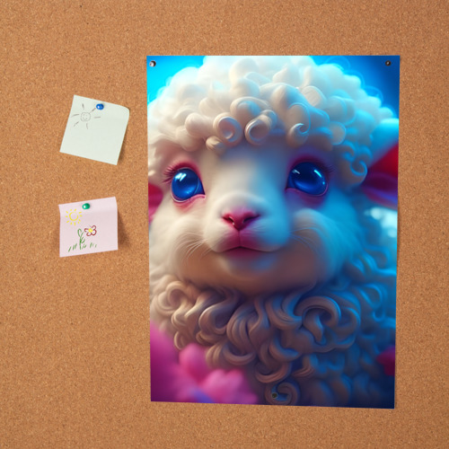 Постер Очаровательная овечка - нейросеть - фото 2
